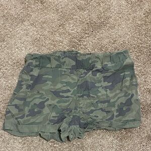 Celebrity Pink Green Camo Jean Shorts